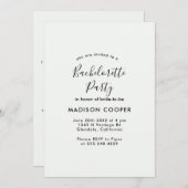 Invitation Bachelorette (Devant / Derrière)