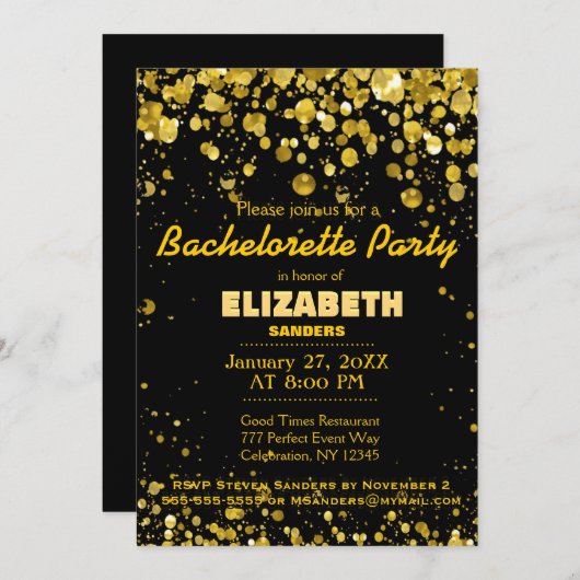 Invitation Bachelorette (Devant / Derrière)