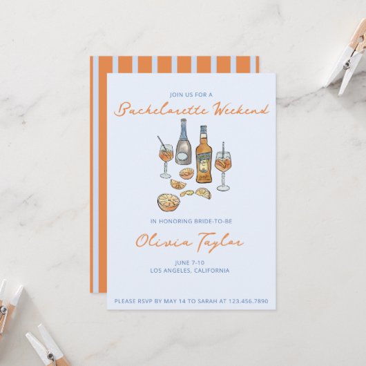 Invitation Bachelorette (Devant/Arrière en situation)