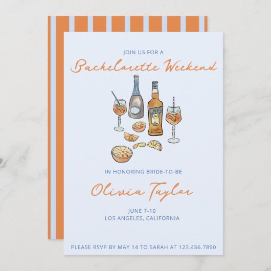 Invitation Bachelorette (Devant / Derrière)