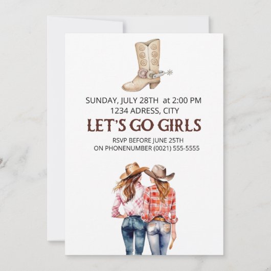 Invitation Bachelorette (Dos)