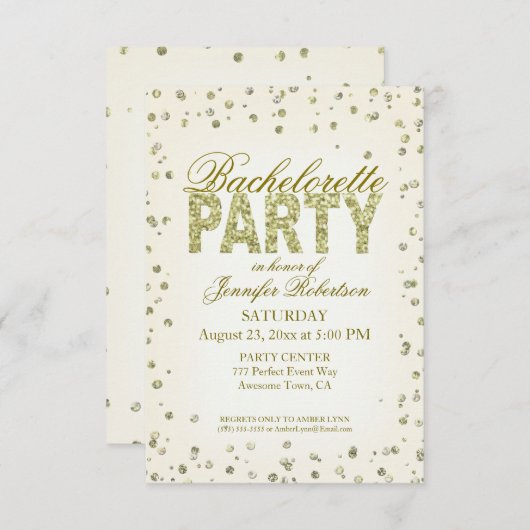 Invitation Bachelorette (Devant / Derrière)