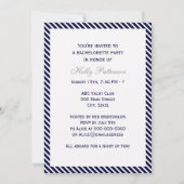 Invitation Bachelorette 2V Diag de la marine Ancre nautique (Dos)