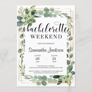 Invitation Bachelorette à fleurs succulentes rustique