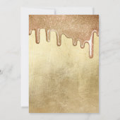 Invitation Bachelorette à Parties scintillant épaisse or glam (Dos)