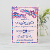 Invitation Bachelorette Acrylique Feuille Artsy Élégante (Debout devant)