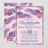 Invitation Bachelorette Acrylique Feuille Artsy Élégante (Devant / Derrière)