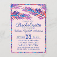 Bachelorette Acrylique Feuille Artsy Élégante