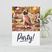 Invitation Bachelorette Amoureux des chats (Debout devant)
