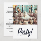 Invitation Bachelorette Amoureux des chats (Devant / Derrière)