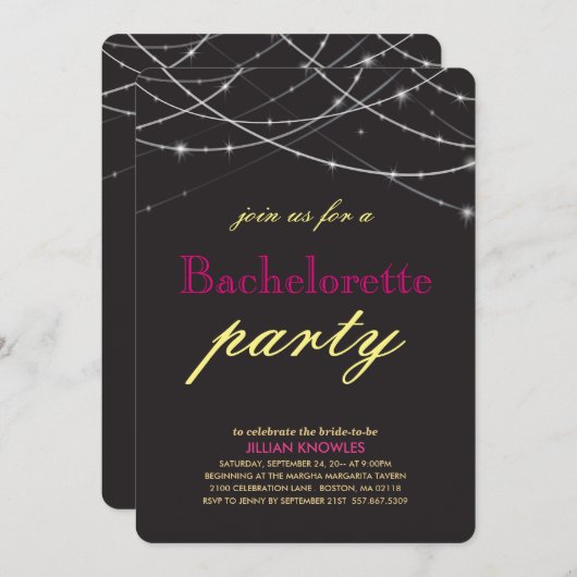 Invitation Bachelorette auriculaire (Devant / Derrière)
