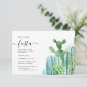 Invitation Bachelorette avec Itinéraire Cactus Succulents (Debout devant)