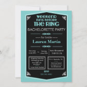 Invitation Bachelorette Bachelorette Bleue (Devant)