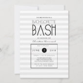 Invitation Bachelorette Bachelorette Gris Chic (Devant)