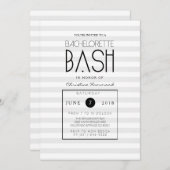 Invitation Bachelorette Bachelorette Gris Chic (Devant / Derrière)