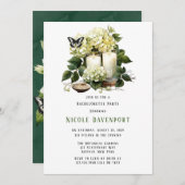 Invitation Bachelorette Bachelorette Hydrangée Blanche (Devant / Derrière)