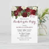 Invitation Bachelorette Bachelorette Rouge Blanc Bourgogne (Debout devant)
