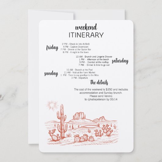 Invitation Bachelorette Bash (Dos)