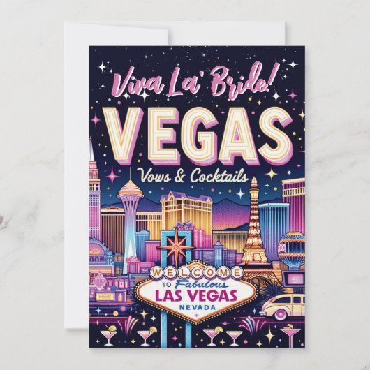Invitation Bachelorette Bash Las Vegas (Devant)