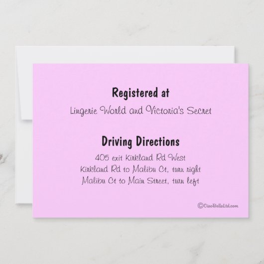 Invitation Bachelorette Bash Pink (Dos)