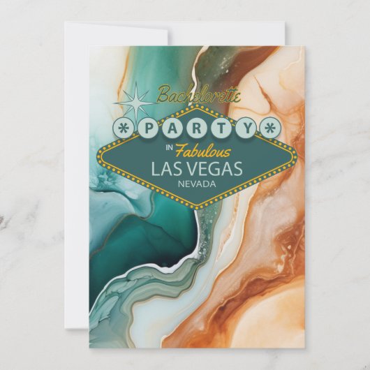 Invitation Bachelorette Bash | Vegas Weekend Jade Agate (Devant)