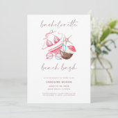 Invitation Bachelorette Beach Bash Bachelorette (Debout devant)
