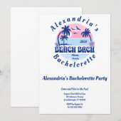 Invitation Bachelorette Beach Party (Devant / Derrière)