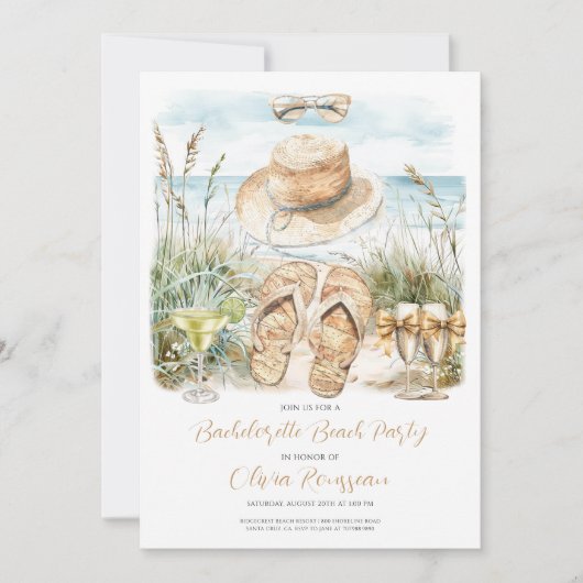 Invitation Bachelorette Beach Party (Devant)