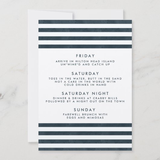 Invitation Bachelorette Beach Week-end Bridal Bash (Dos)