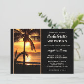 Invitation Bachelorette Beach Weekend Itinerary (Debout devant)