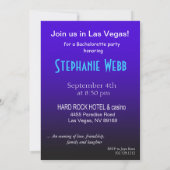 Invitation Bachelorette bleu Las Vegas (Dos)