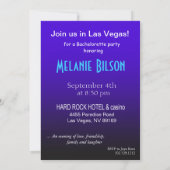 Invitation Bachelorette bleu Las Vegas (Dos)