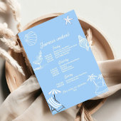 Invitation Bachelorette Bleue Coastal Cowgirl