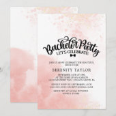 Invitation Bachelorette Blush & Gold Watercolor (Devant / Derrière)