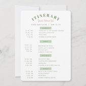 Invitation Bachelorette bohémienne | Itinéraire de 4 jours (Dos)