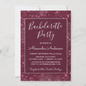 Invitation Bachelorette Bourgogne violette (Devant)