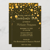 Invitation Bachelorette | Cercles d'or (Devant / Derrière)