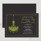 Invitation Bachelorette chandelier classique (chau (Devant / Derrière)