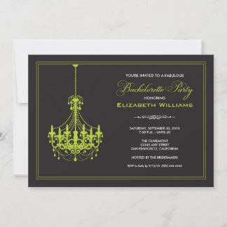 Invitation Bachelorette chandelier classique (chau