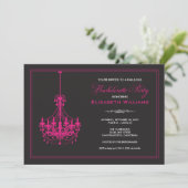 Invitation Bachelorette chandelier classique (rose (Debout devant)