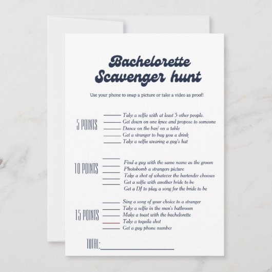 Invitation Bachelorette chasse chasse chasse chasse, jeu de b (Devant)