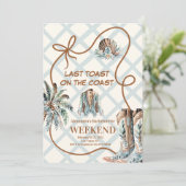 Invitation Bachelorette Coastal Cowgirl (Debout devant)