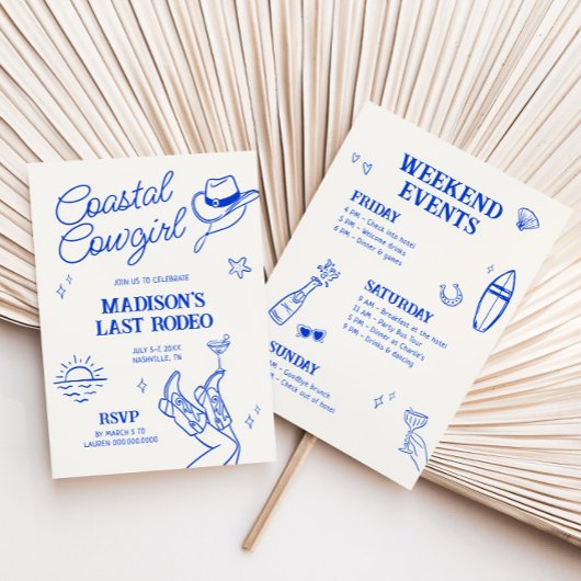 Invitation Bachelorette Coastal Cowgirl