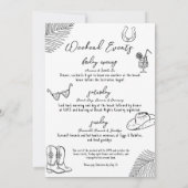 Invitation Bachelorette Coastal Dessin À La Main (Dos)