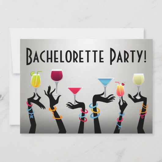 Invitation Bachelorette Cocktail Party (Devant)