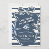 Invitation Bachelorette côtière de la marine nautique (Devant)