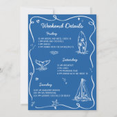 Invitation Bachelorette côtière de plage tirée à la main (Dos)