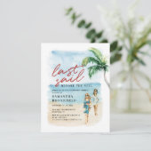 Invitation Bachelorette côtière Week-end Itinéraire et fête (Debout devant)