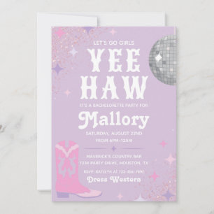 Invitation Bachelorette Cowgirl   Nash Bash