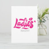 Invitation bachelorette dames lèvres de nuit (Debout devant)